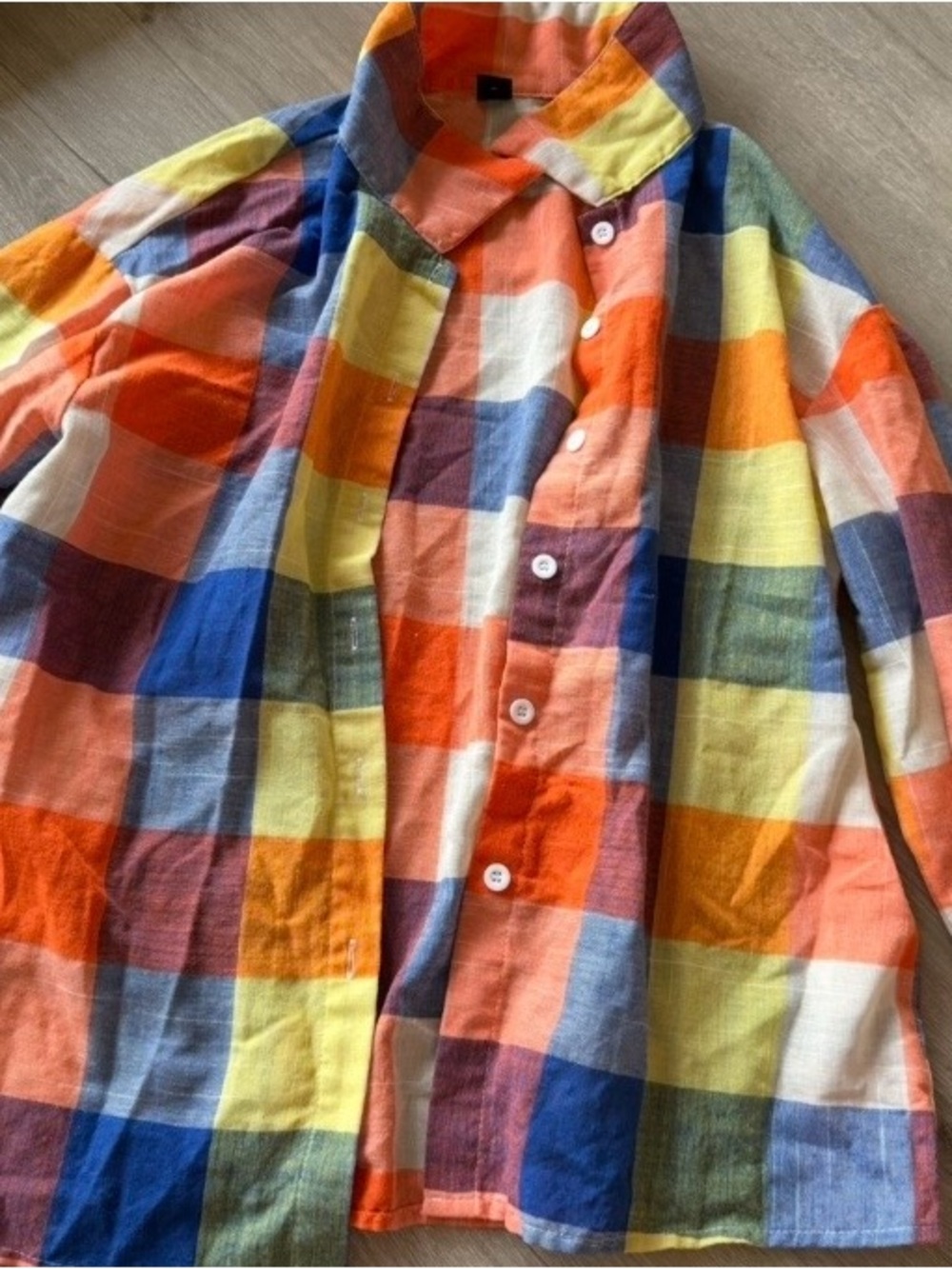 Colorful Plaid Women's Shirt - Picture 3 of 8